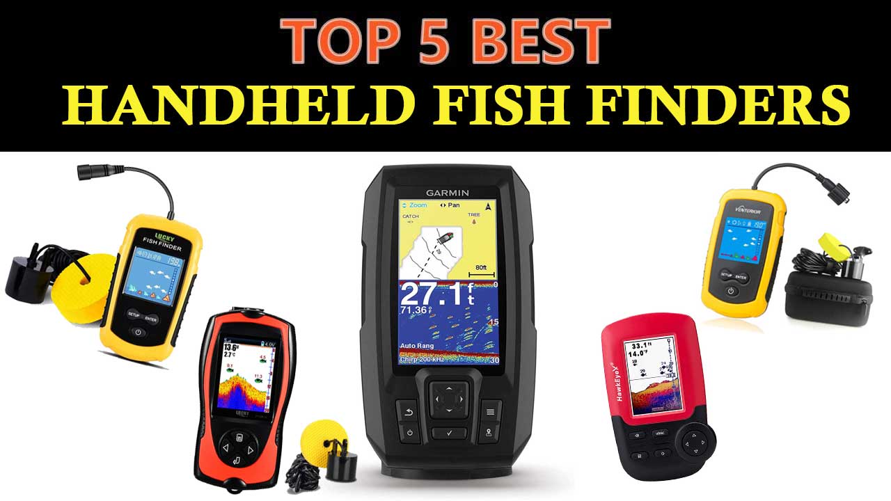 Portable Fish Finder Handheld Fishfinder Depth Finder Ice Kayak Deep Red 