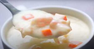 Potato-Leek-Soup-with-Shrimp