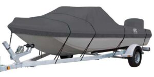 Classic Accessories StormPro Waterproof Heavy-Duty Tri-Hull Outboard Boat Cover