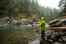 fly fishing in the rain